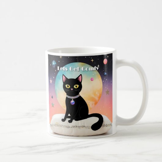Mug Chat Noir - Mettons-nous à l'aise (Droite)