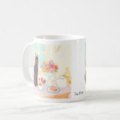 Mug Chat Noir Mignon à la Fête de Thé (Devant gauche)