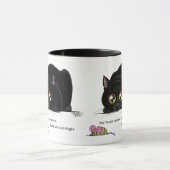 Mug Chat noir mignon et joueur, Queue de Kitty en remu (Centre)