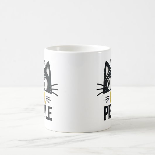 Mug Chat noir mignon "Ew, People" Drôle Introvertir Ci (Centre)