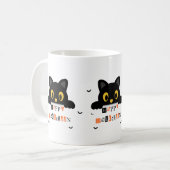 Mug Chat noir mignon Halloween (Devant gauche)