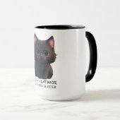 Mug Chat noir moelleux (Devant droit)