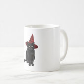 Mug Chat noir mystique avec chemise classique Casquett (Devant droit)