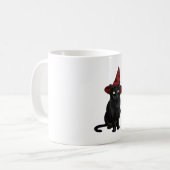Mug Chat noir mystique avec chemise classique Casquett (Devant gauche)