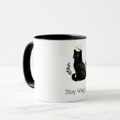 Mug Chat noir mystique de constellation céleste (Devant gauche)