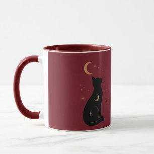 Mug Chat Noir Mystique & Lune Céleste Bourgogne