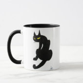 Mug CHAT NOIR NINJA Blanc (Gauche)