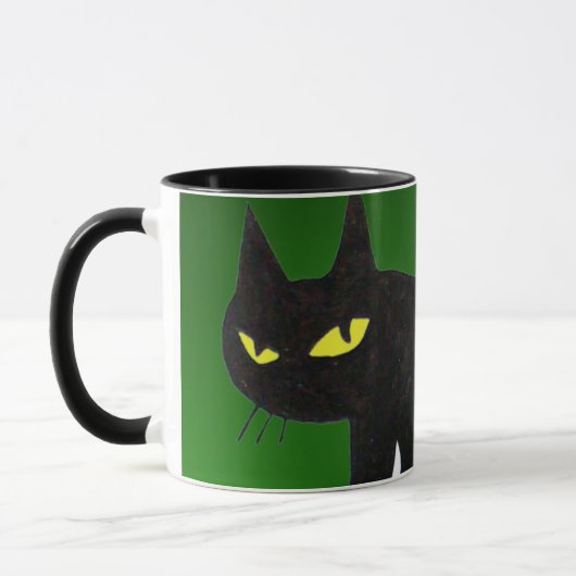 Mug CHAT NOIR NINJA Green (Gauche)