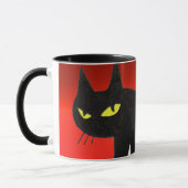 Mug CHAT NOIR NINJA Rouge (Gauche)