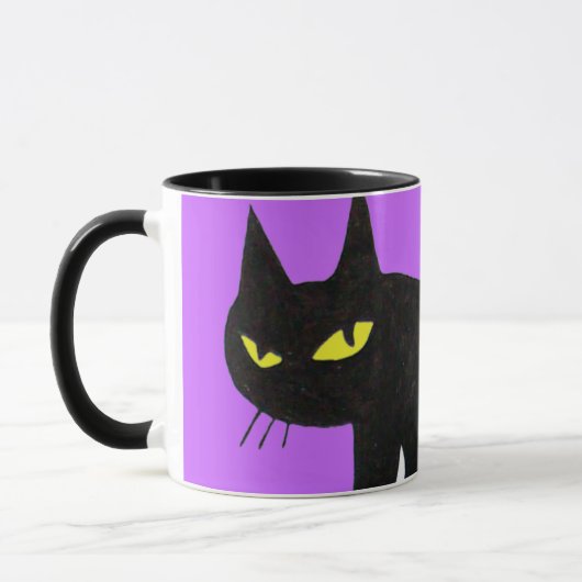 Mug CHAT NOIR NINJA Ultra violet violet violet (Gauche)