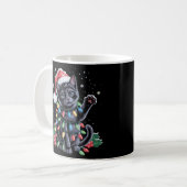Mug Chat noir Noël Chapeau de Noël Meowy Noël (Devant gauche)