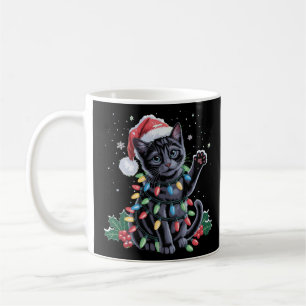 Mug Chat noir Noël Chapeau de Noël Meowy Noël