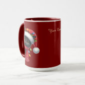 Mug Chat Noir Noël Fête Musique (Devant gauche)