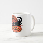 Mug Chat noir, Nostalgique T-shirt classique Halloween (Devant droit)