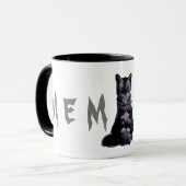 Mug Chat noir nuageux (Devant gauche)