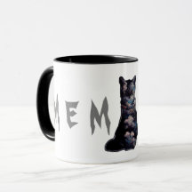 Chat noir nuageux