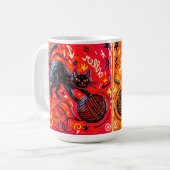 Mug Chat noir orange (Devant gauche)