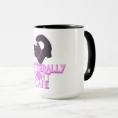 Mug Chat noir pailleté s'en fiche (Devant droit)