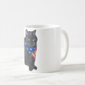Mug Chat noir patriotique (Devant droit)