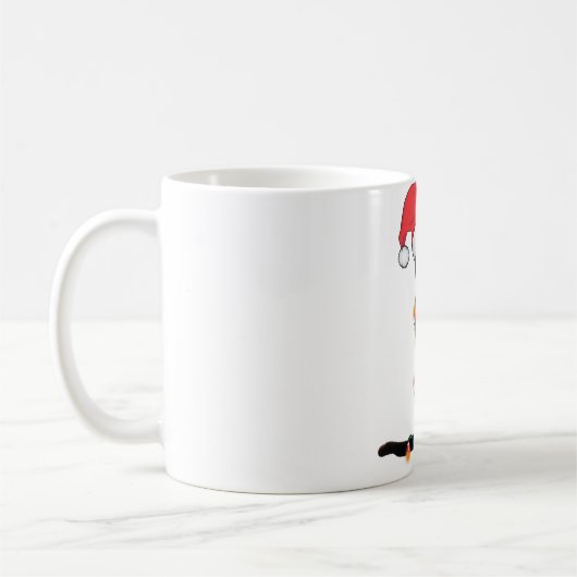 Mug Chat Noir Père Noël Tangée Dans Les Lumières De No (Gauche)