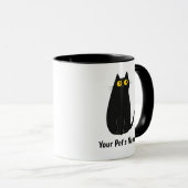 Mug Chat Noir Personnalisé - Ajouter Nom, Cat Mama (Devant droit)