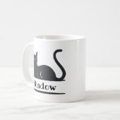 Mug Chat Noir Posé Monogramme (Devant gauche)