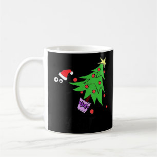 Mug Chat Noir Poussant Arbre de Noël Sur Chat Catmas W