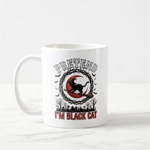 Mug Chat noir prétendu chapeau de sorcière Halloween L