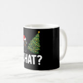 Mug Chat noir qui pousse l'arbre de Noël drôle (Devant droit)
