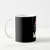Mug Chat noir qui pousse l'arbre de Noël drôle (Gauche)