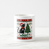 Mug Chat noir qui pousse l'arbre de Noël Drôle de chat (Centre)