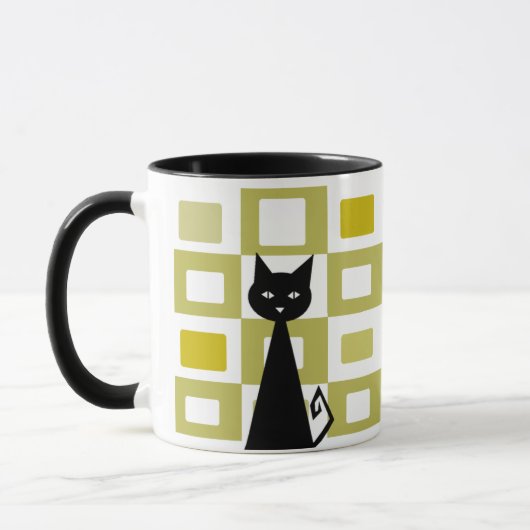 Mug Chat noir rétro (Gauche)