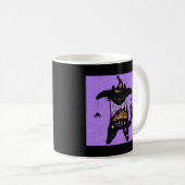 Mug Chat noir rétro drôle Halloween (Devant droit)