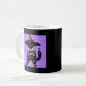 Mug Chat noir rétro drôle Halloween (Devant gauche)