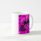 Mug Chat noir rose (Devant droit)