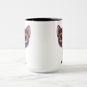 Mug Chat noir stylisé assis (Centre)