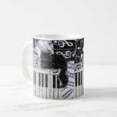 Mug Chat noir sur un clavier (Devant gauche)