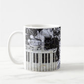 Mug Chat noir sur un clavier (Gauche)