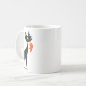 Mug Chat noir tenant du rat orange (Devant gauche)