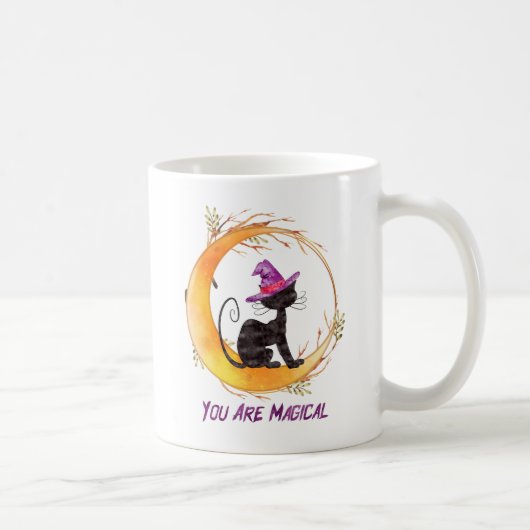 Mug Chat noir - Vous êtes magique (Droite)