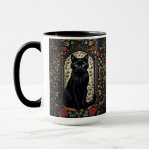 Mug Chat noir William Morris inspiré