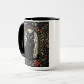 Mug Chat noir William Morris inspiré (Devant gauche)