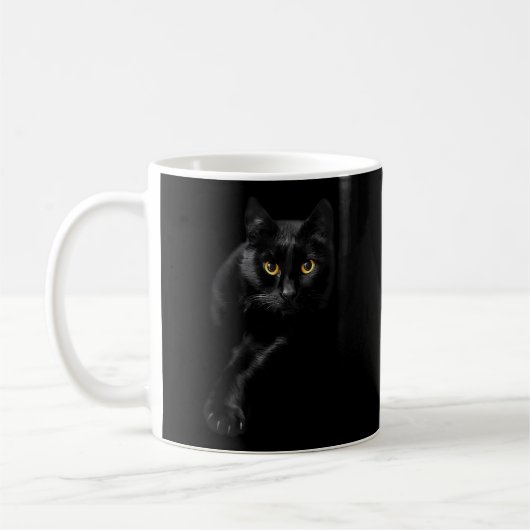 Mug Chat noir Yellow Eyes Chats (Gauche)