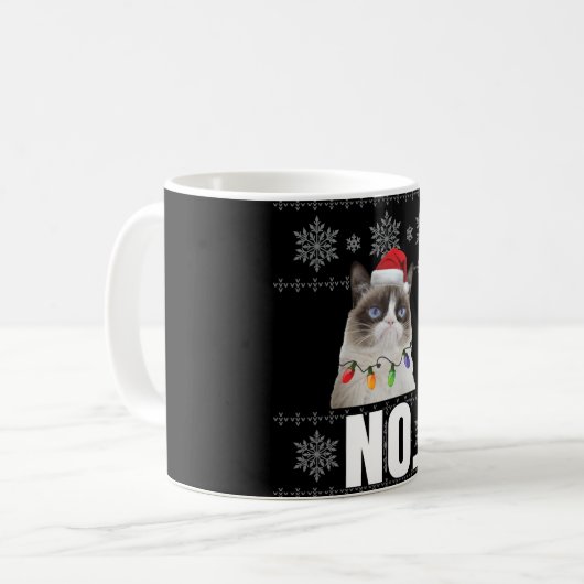 Mug Chat Non Grumpy Xmas Chats Pas De Vilains Cadeaux  (Devant gauche)