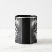 Mug Chat norvégien en noir et blanc (Centre)