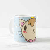 Mug Chat nuage de coeur texture chaton (Devant gauche)