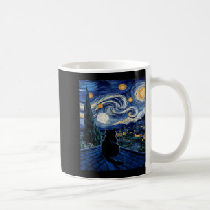 Mug Chat Nuit Étoilée Van Gogh Chat pour Chat Amoureux
