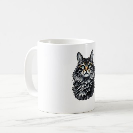 Mug Chat oeil vert (Devant gauche)
