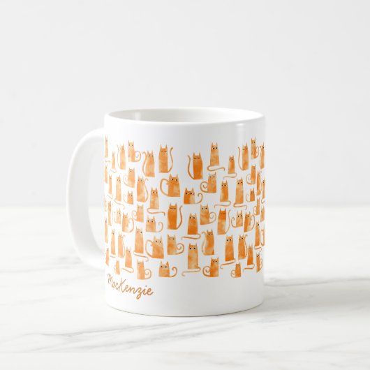 Mug Chat orange (Devant gauche)