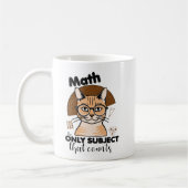 Mug Chat orange avec professeur de mathématiques (Gauche)